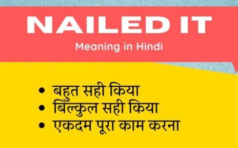 Nailed it Meaning in Hindi: Nailed it का हिन्दी में क्या मतलब है?