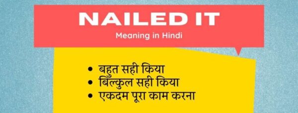 Nailed it Meaning in Hindi: Nailed it का हिन्दी में क्या मतलब है?