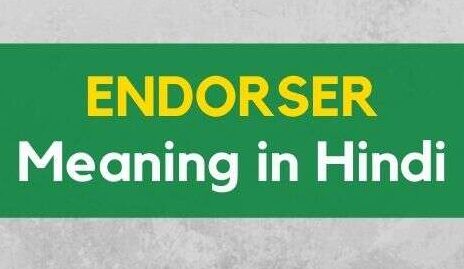 Endorser Meaning in Hindi – Endorser का हिन्दी में क्या मतलब है?