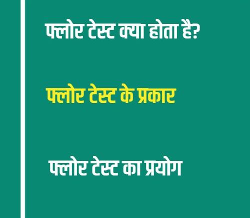 Floor Test – फ्लोर टेस्ट क्या होता है? बहुमत साबित करने की प्रक्रिया और प्रकार क्या हैं?