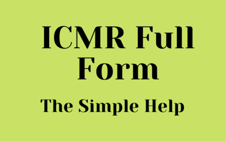 ICMR का फुल फॉर्म क्या है?